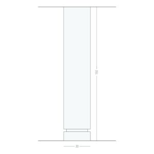 Furniture leg Tess brass brushed unlacquered OPEN&HIDE