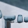 FLOW blue wicker reflection bowl